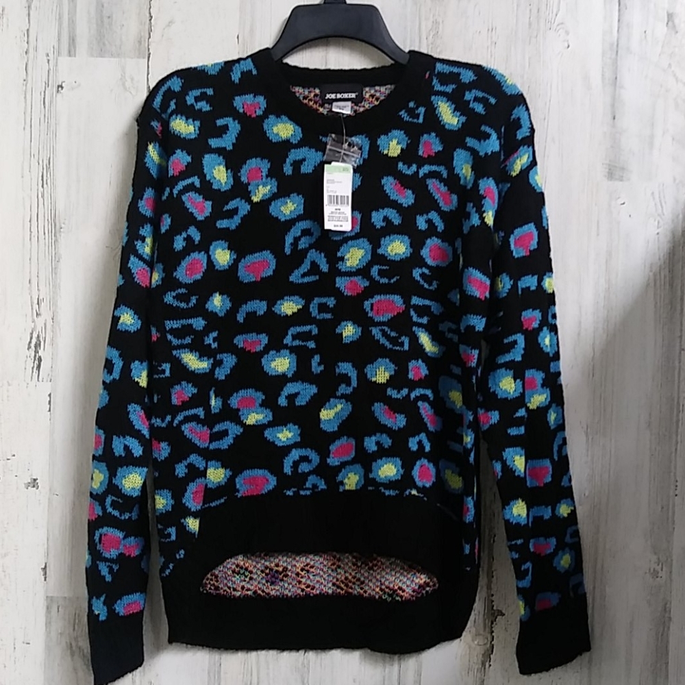 0724 Joe Boxer Multi-Colored Leopard Sweater